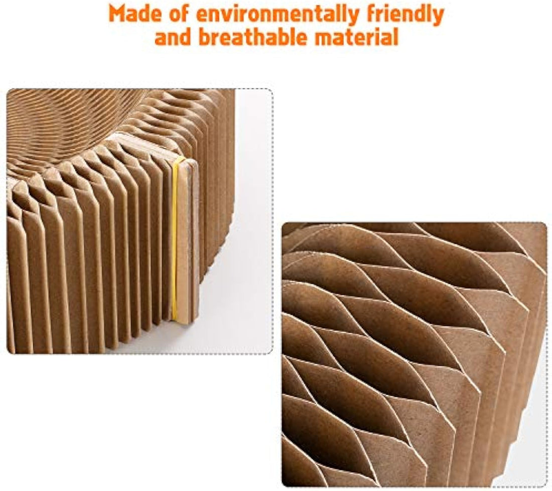 Collapsible Cardboard Cat Scratcher Lounge Bed for Large Cats