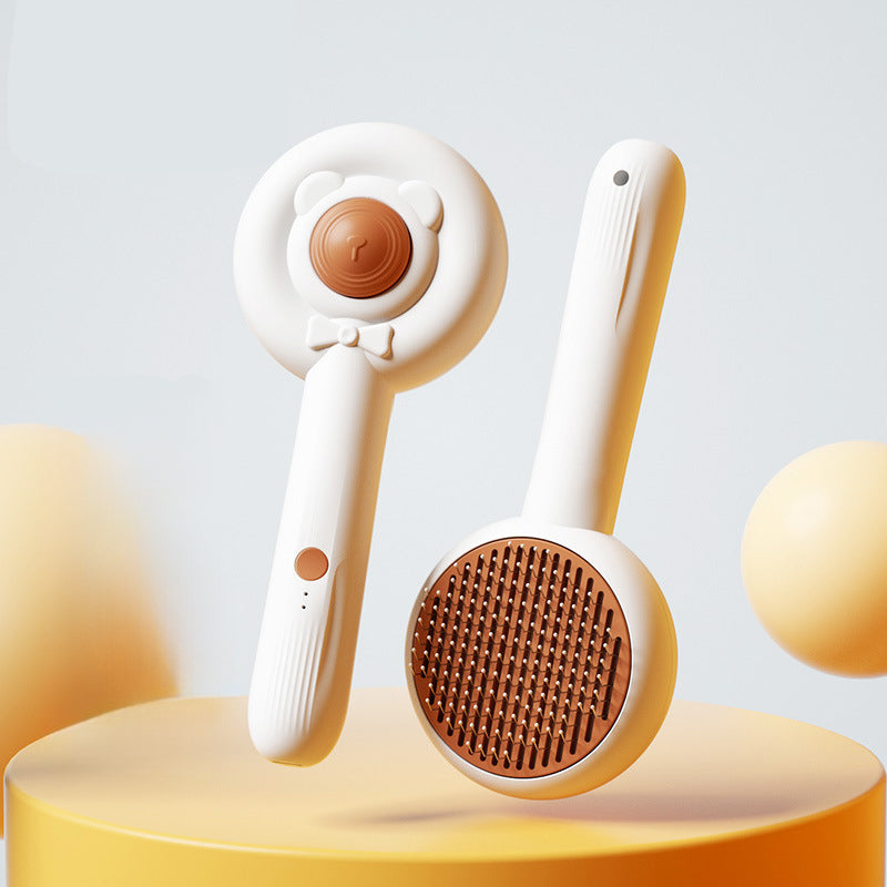 Rechargeable Two-in-One Pet Nail Trimmer and Grooming Brush