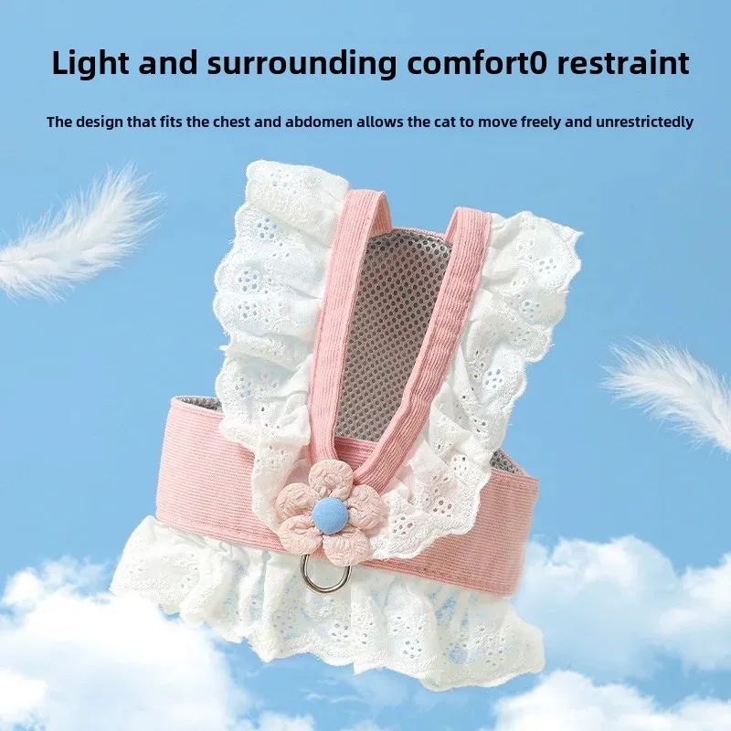 Summer Pet Safety Harness & Leash for Puppies and Small Dogs
