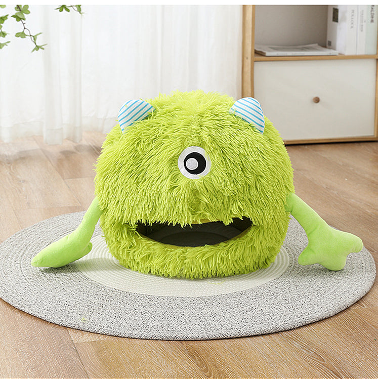 Fluffy Round Self-Warming Cat and Dog Bed Non-Slip