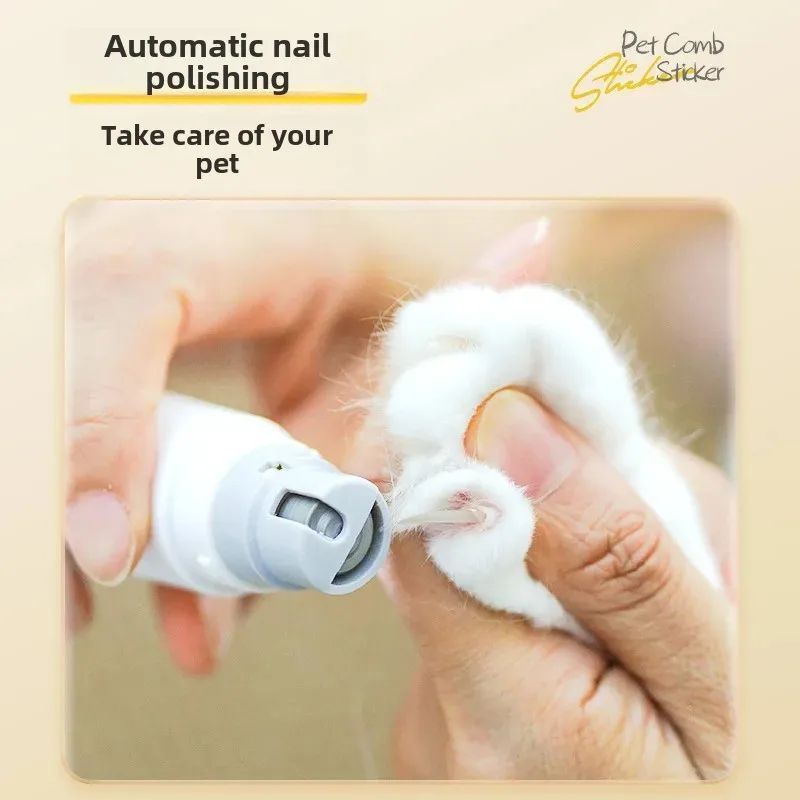 Rechargeable Two-in-One Pet Nail Trimmer and Grooming Brush