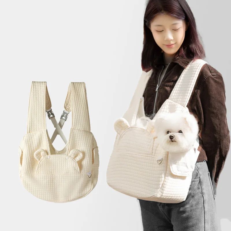 Breathable Cross-Design Pet Backpack Carrier for Dogs and Cats