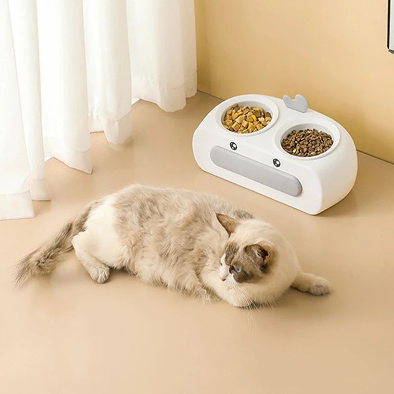 Duck Design Double Feeding Bowl for Cats and Dogs
