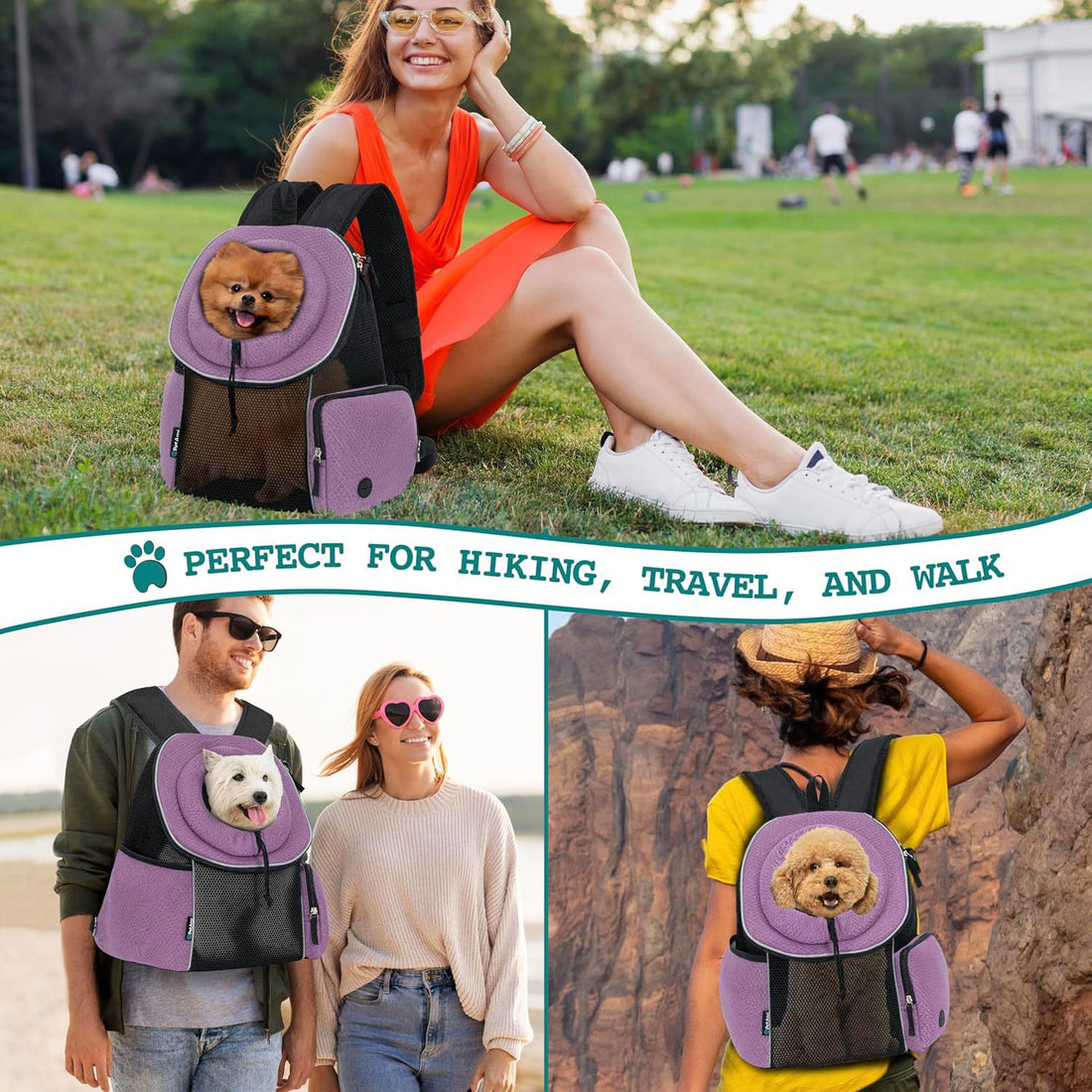 Portable Breathable Dog Carrier Backpack for Travel