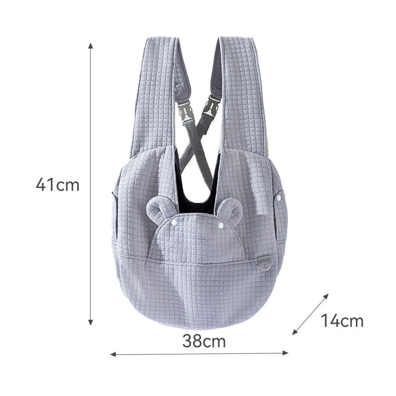Breathable Cross-Design Pet Backpack Carrier for Dogs and Cats