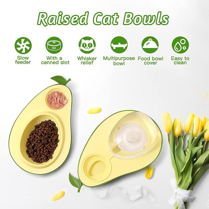 Avocado-Shaped Automatic Water and Food Feeder for Small Pets