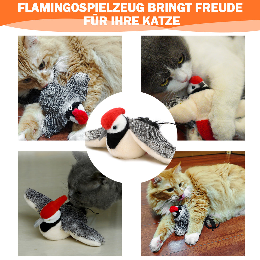 Electric Interactive Bird Cat Toy Rechargeable Automatic Catnip Toy