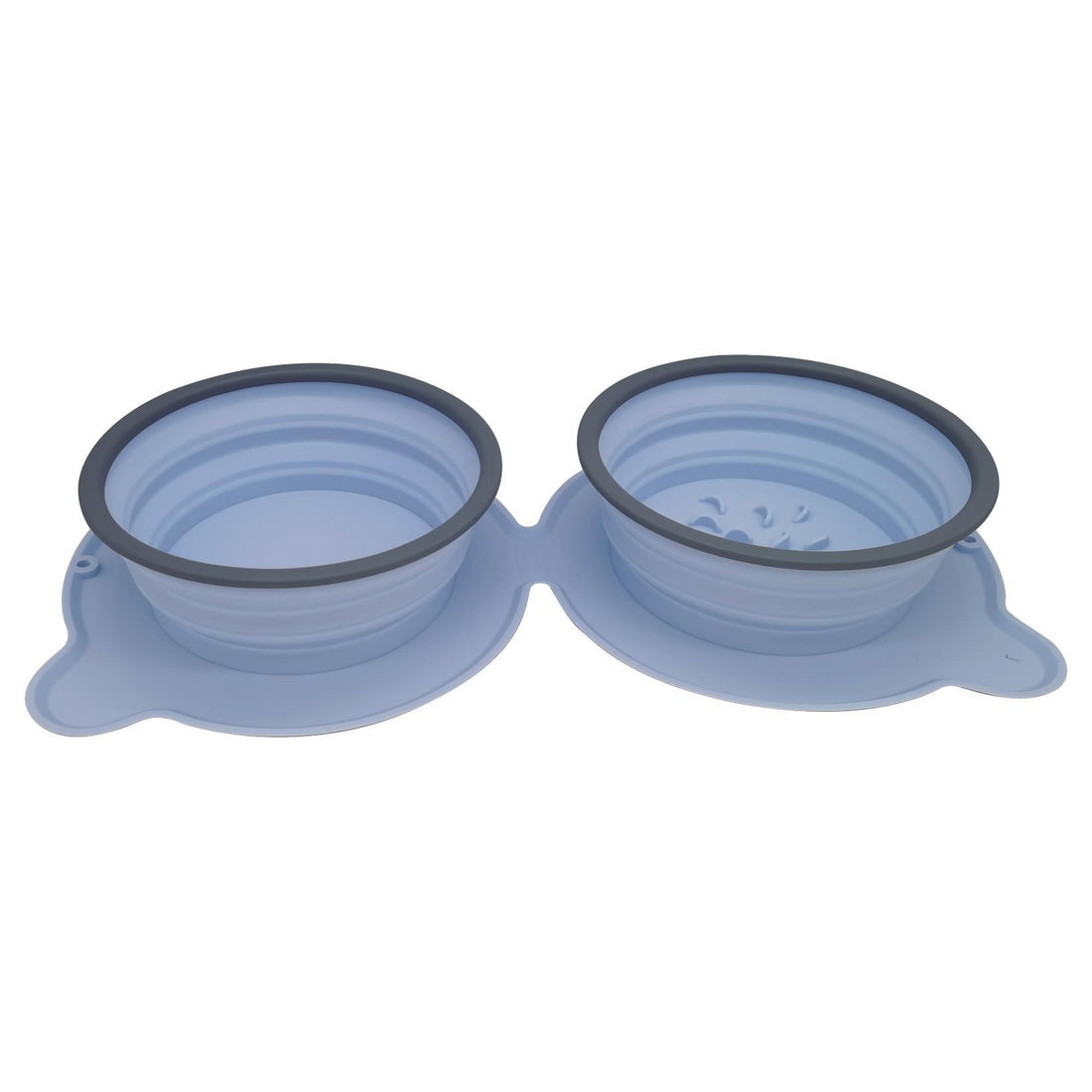 Portable Foldable Silicone Double Feeding Bowl for Cats and Dogs