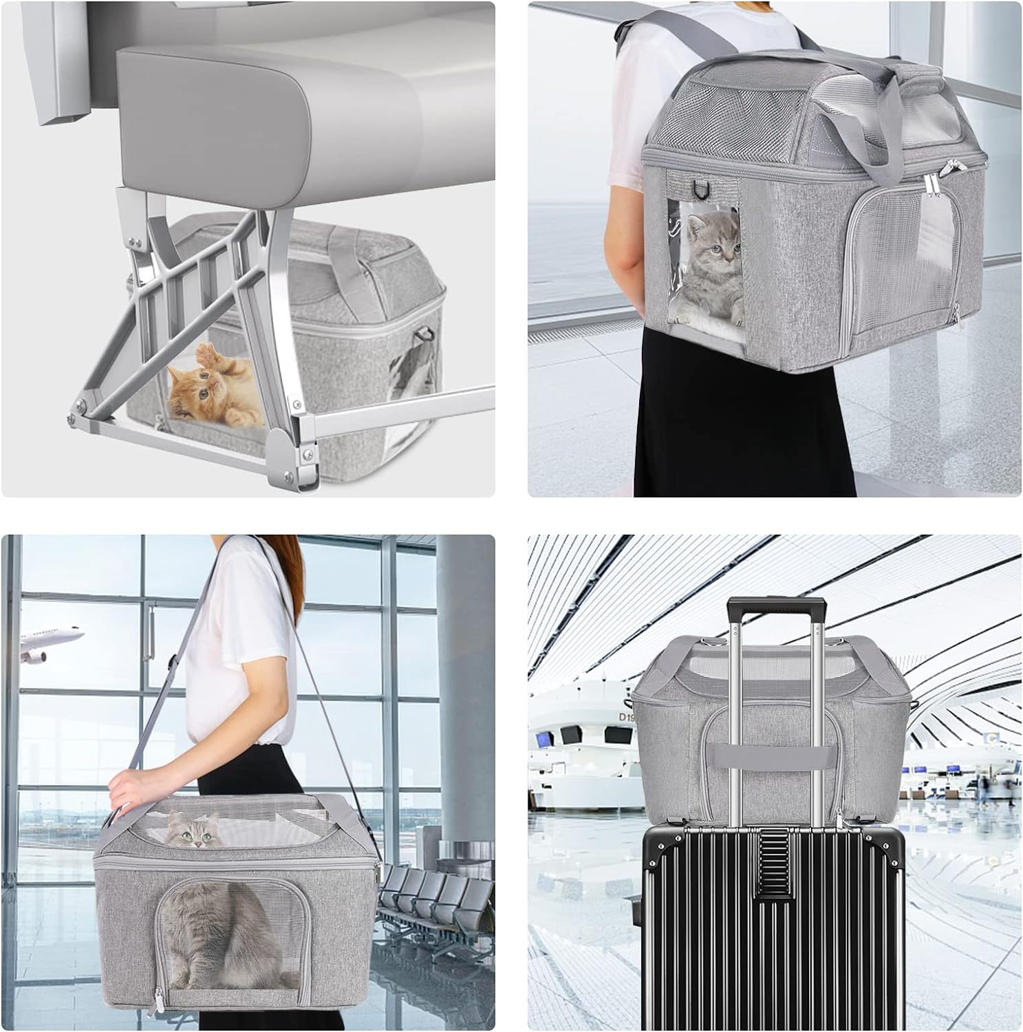 Breathable Portable Dog and Cat Backpack Carrier for Travel