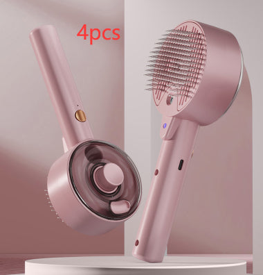 Self-Cleaning Pet Hair Remover Brush for Cats and Dogs