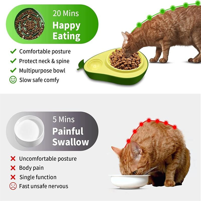 Avocado-Shaped Automatic Water and Food Feeder for Small Pets