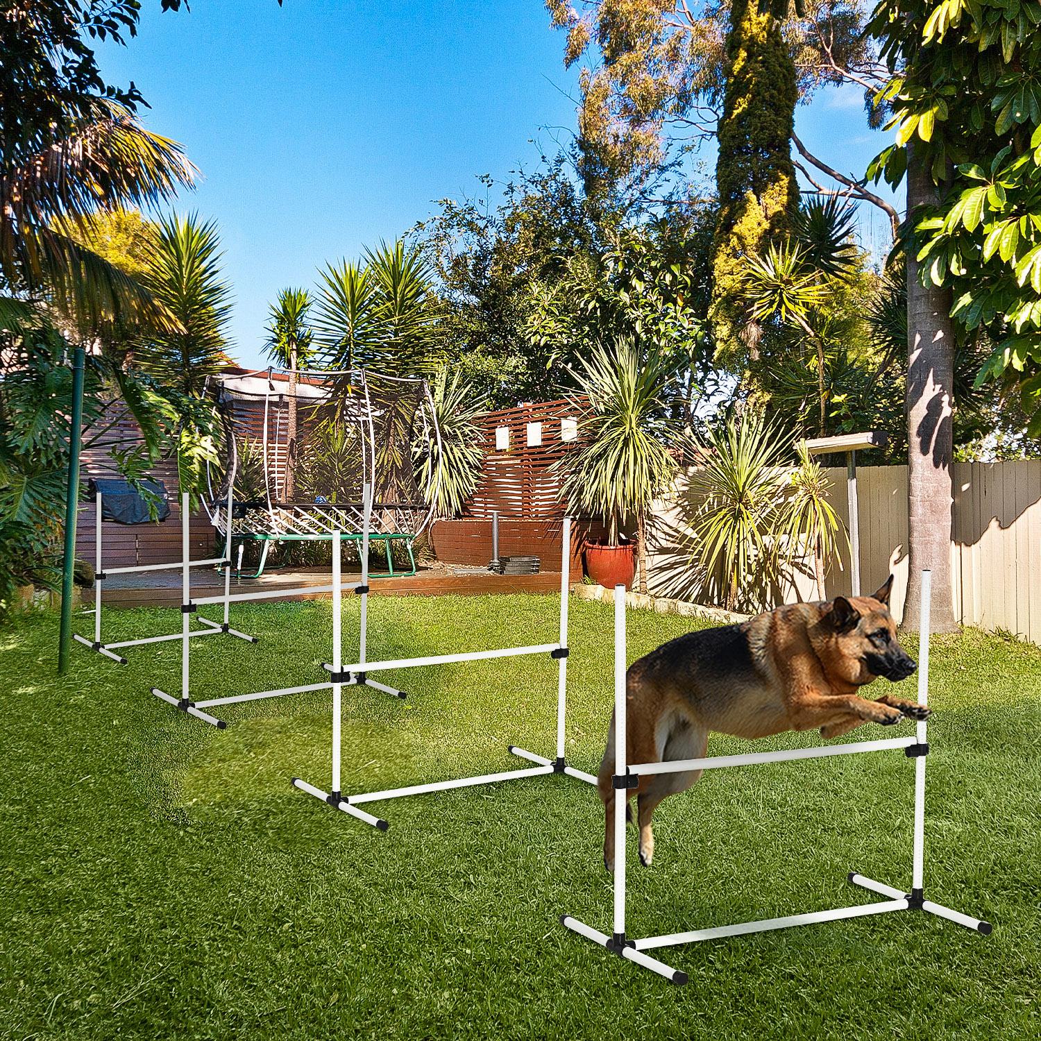 Agility Training Equipment 4 Piece Adjustable Jumping Poles
