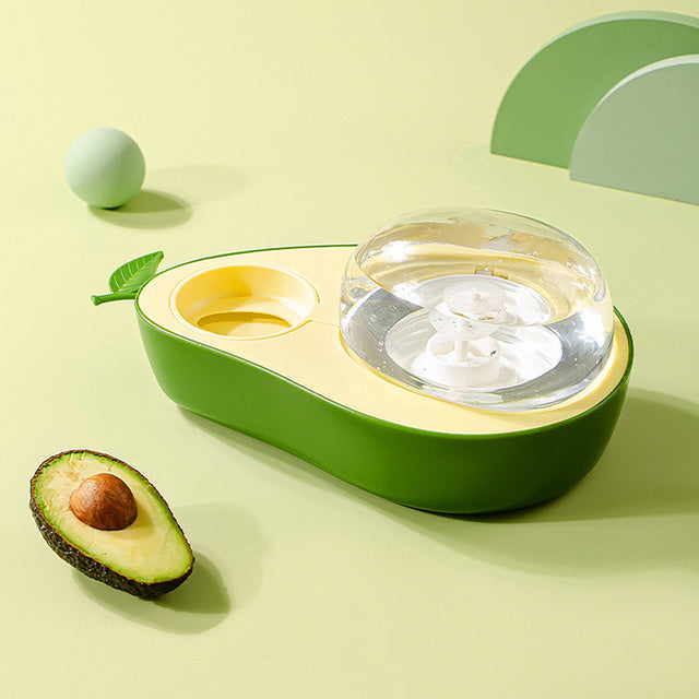Avocado-Shaped Automatic Water and Food Feeder for Small Pets