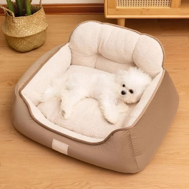 Cozy Plush Fluffy Pet Bed Warm Washable for Dogs and Cats