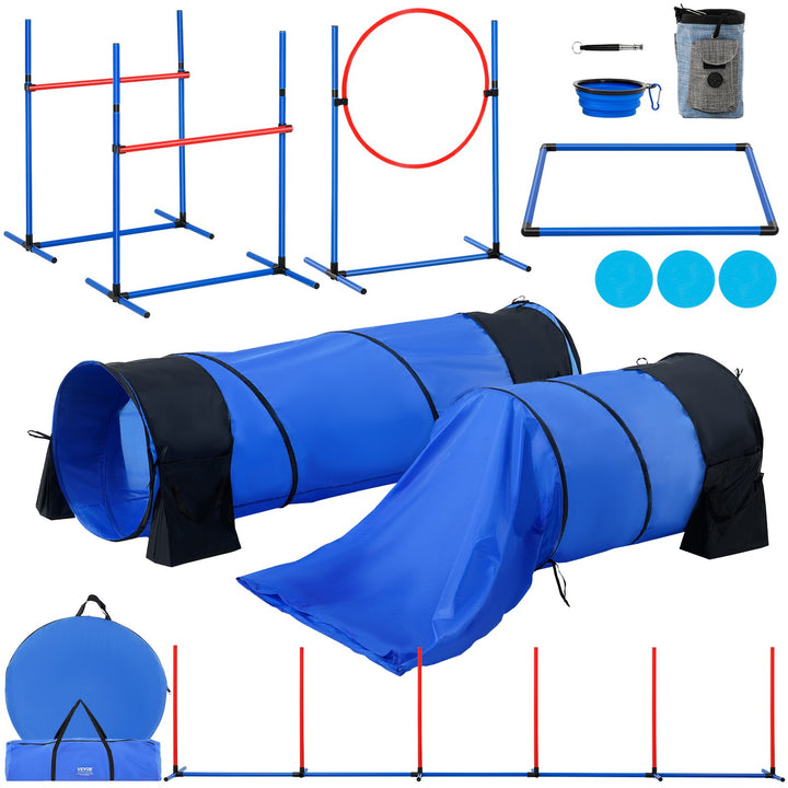 Agility Training Equipment Set 7 Pcs Hurdles Tunnels Jump Ring