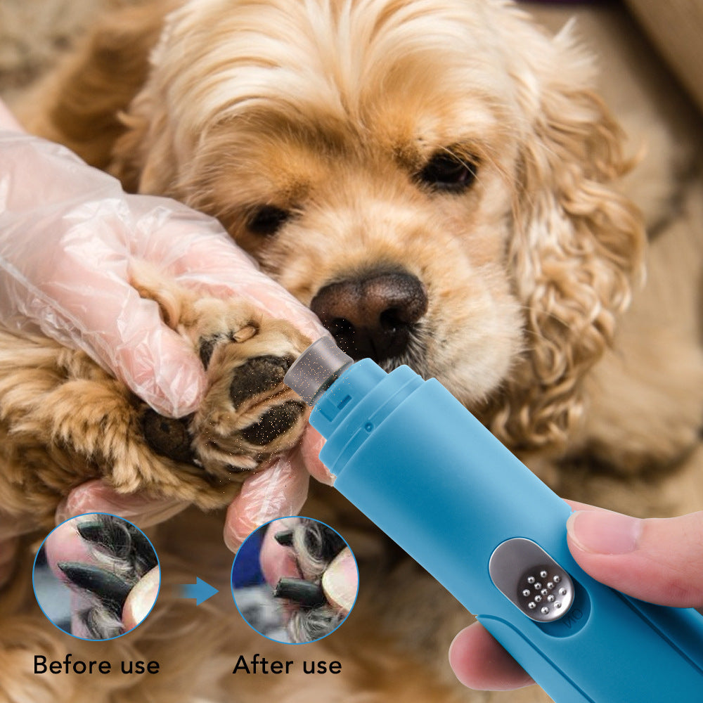 Electric Pet Nail Grinder and Claw Trimmer for Dogs