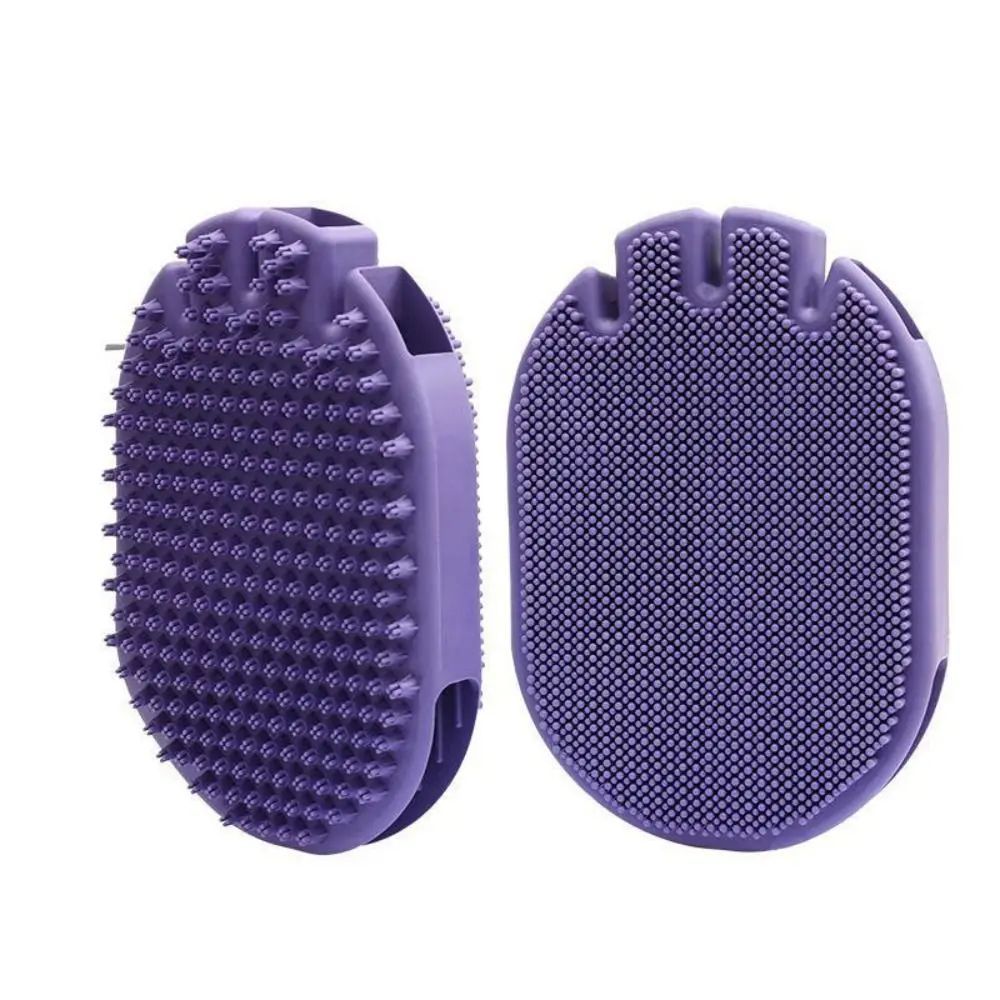 Soft Bristle Dual-Sided Pet Grooming and Shampoo Brush