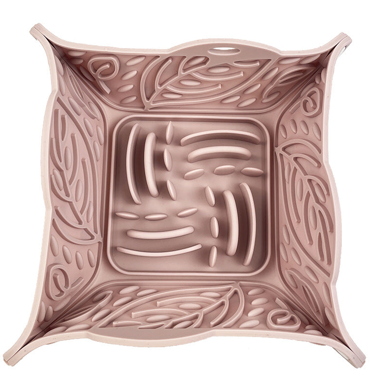Foldable Silicone Pet Feeding Bowl and Slow Food Mat