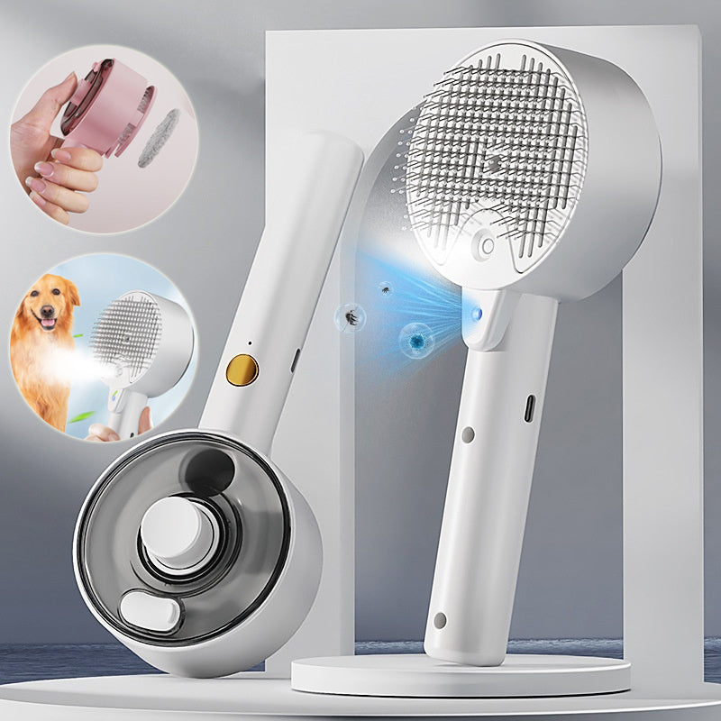 Self-Cleaning Pet Hair Remover Brush for Cats and Dogs