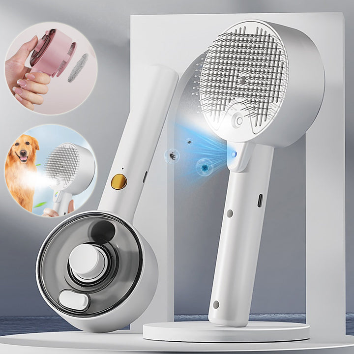 Self-Cleaning Pet Hair Remover Brush with UV Sterilization