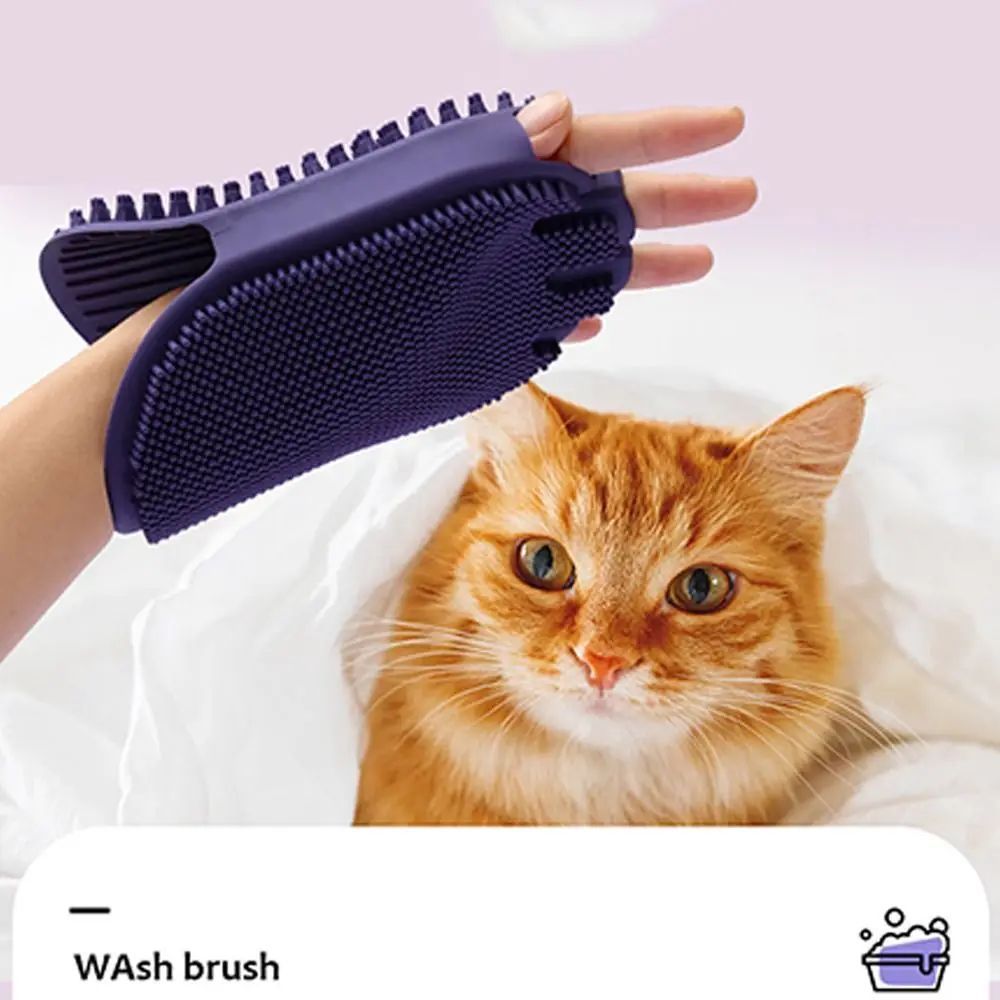 Soft Bristle Dual-Sided Pet Grooming and Shampoo Brush