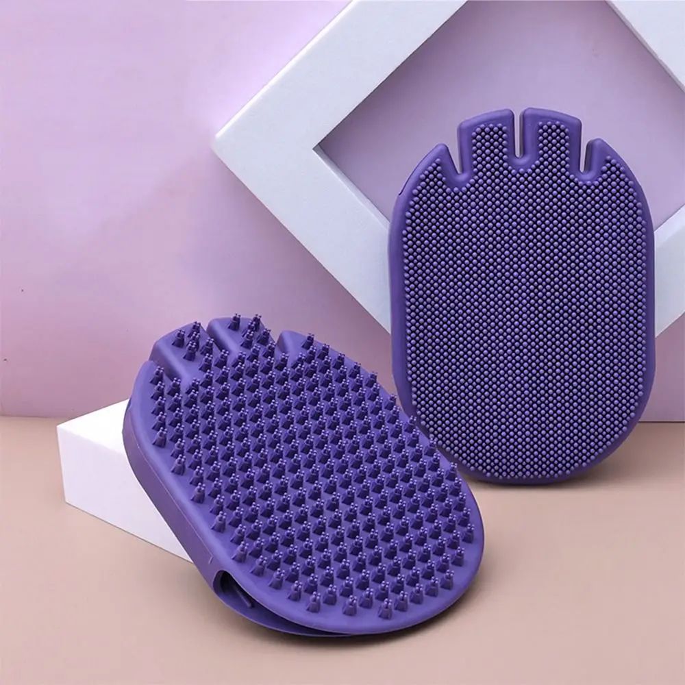 Soft Bristle Dual-Sided Pet Grooming and Shampoo Brush